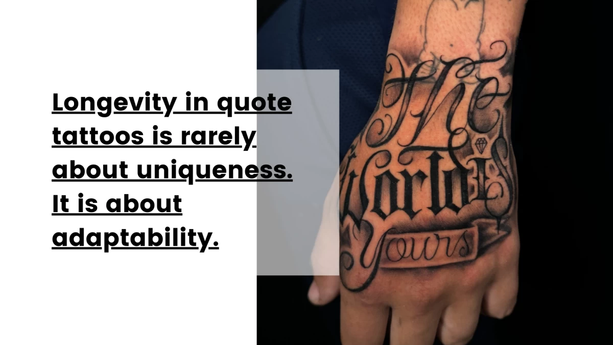 Longevity in quote tattoos is rarely about uniqueness. It is about adaptability- Tattoo Dublin - Black Hat Tattoo Studio