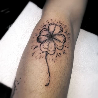 Clover Tattoo - Irish & Celtic Tattoo - Black Hat Tattoo Dublin - The Black Hat Tattoo