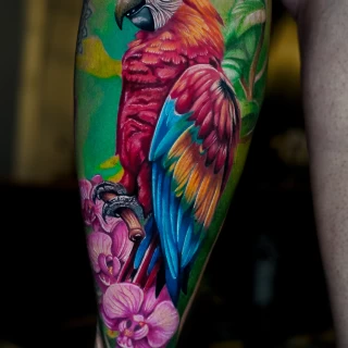 Dian guest realistic color tattoo - The Black Hat Tattoo