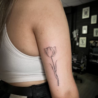 Flower - Small Tattoo idea - Black Hat Tattoo Dublin - The Black Hat Tattoo