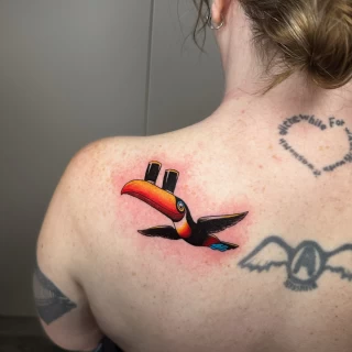 Guinness toucan tattoo - Color Watercolor and Sketch Tattoos - Black Hat Tattoo Dublin - The Black Hat Tattoo