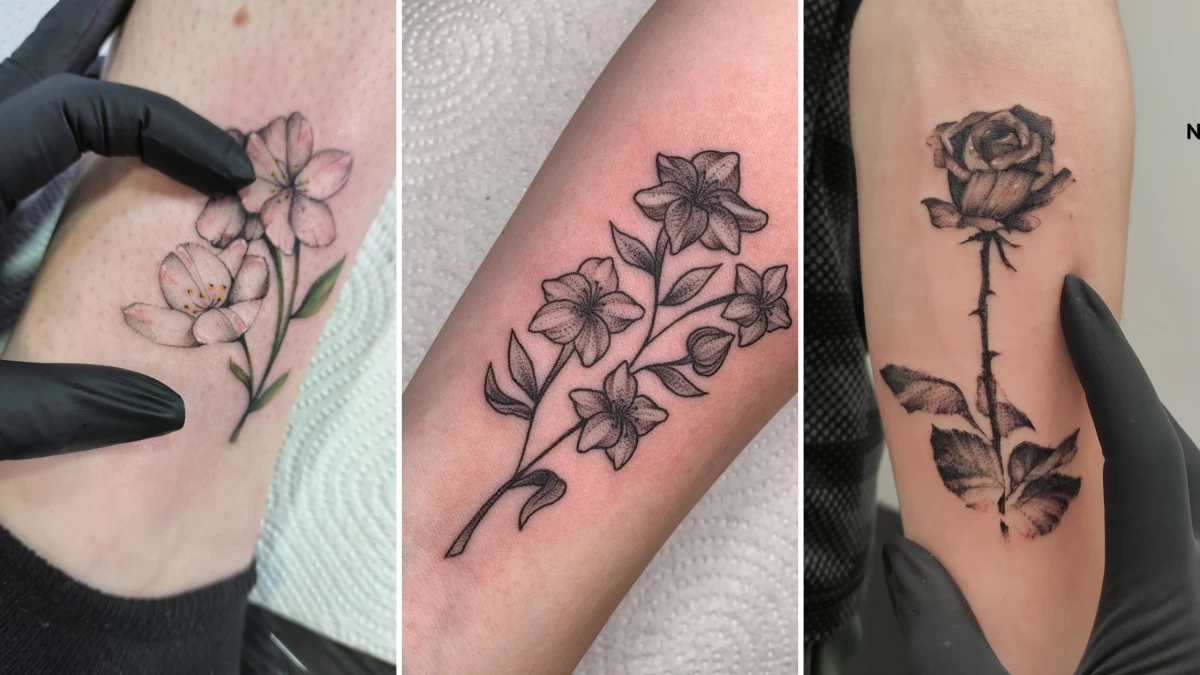 flower Tattoo - Black Hat Tattoo Dublin 5