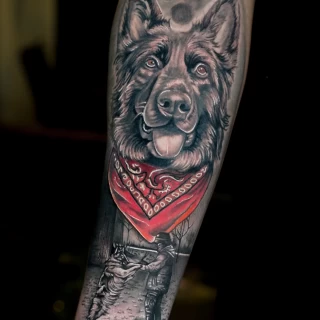 Dian guest realistic color tattoo - The Black Hat Tattoo