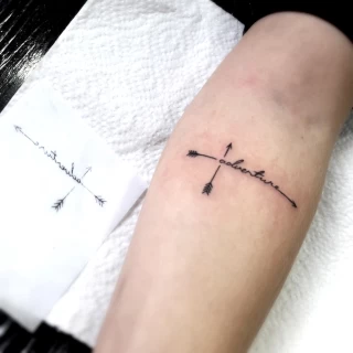 Small script text tattoo - Tattoo for girls - Black Hat Tattoo Dublin - The Black Hat Tattoo