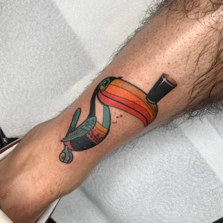 Tucan Guinness - OldSchool Tattoo - Black Hat Tattoo Dublin - The Black Hat Tattoo