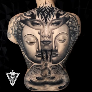 Stifler guest artist black and grey realistic tattoo - The Black Hat Tattoo