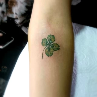 Small Clover - Irish & Celtic Tattoo - Black Hat Tattoo Dublin - The Black Hat Tattoo