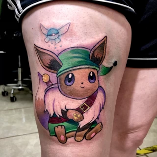 pokemon Tattoo - Tattoo Neotraditionnal - Black Hat Tattoo Dublin - The Black Hat Tattoo