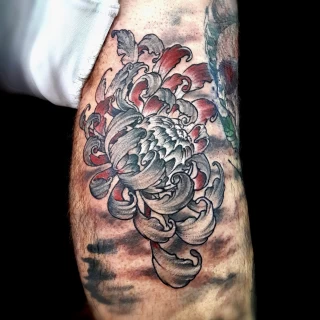 Chrysanthem Japanese Tattoo - Tattoo for men - Black Hat Tattoo Dublin - The Black Hat Tattoo