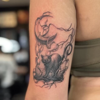 Galilea - resident artist - Black Hat Dublin - cybersigilism - The Black Hat Tattoo