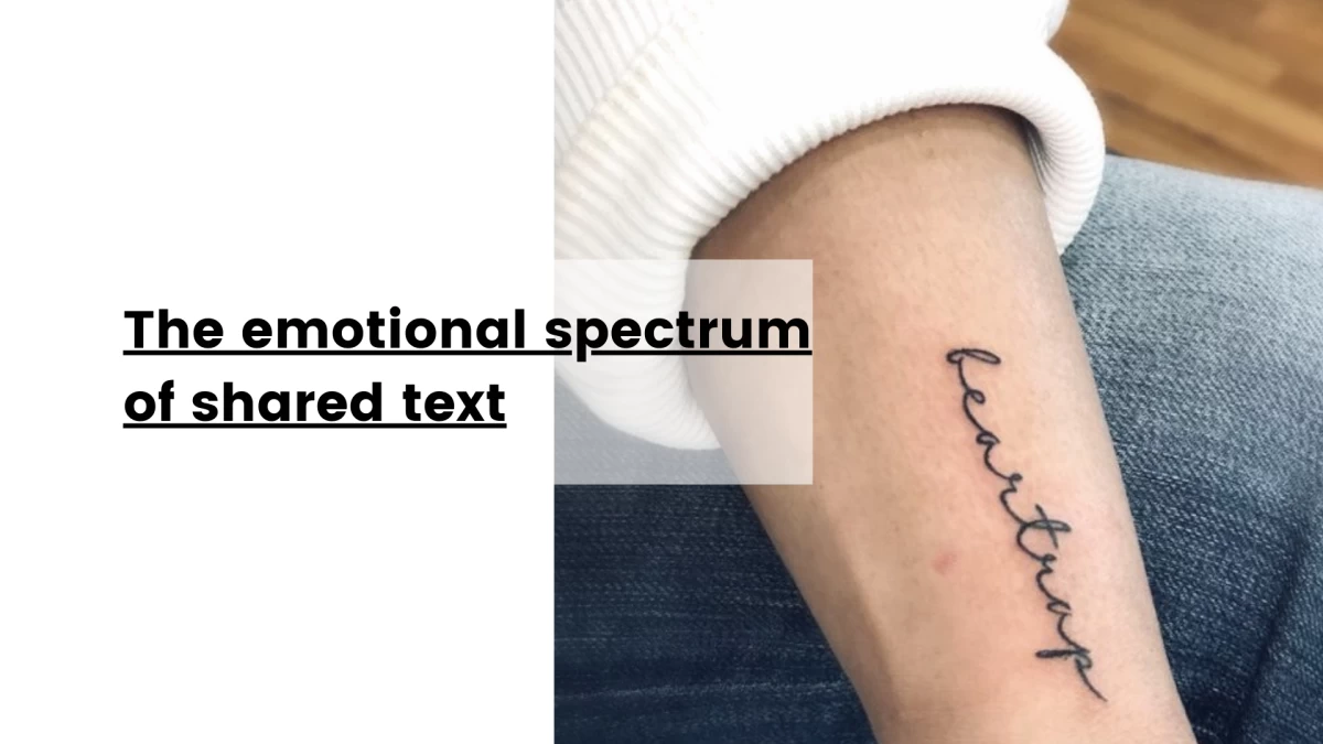 The emotional spectrum of shared text