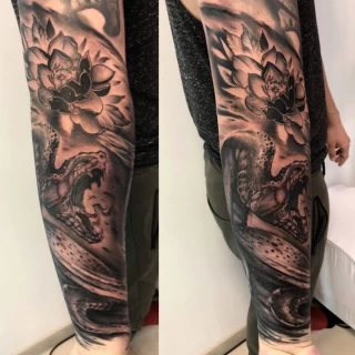 Damian Resident Artists Black Hat Tattoo Nice - TattoosIMG-1494 - The Black Hat Tattoo