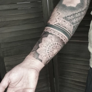 lower arm - Ornemental Tattoo- Black Hat Tattoo Dublin - The Black Hat Tattoo