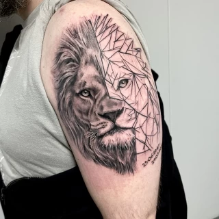 Realism Lion - Lion Tattoo - Black Hat Tattoo Dublin - The Black Hat Tattoo