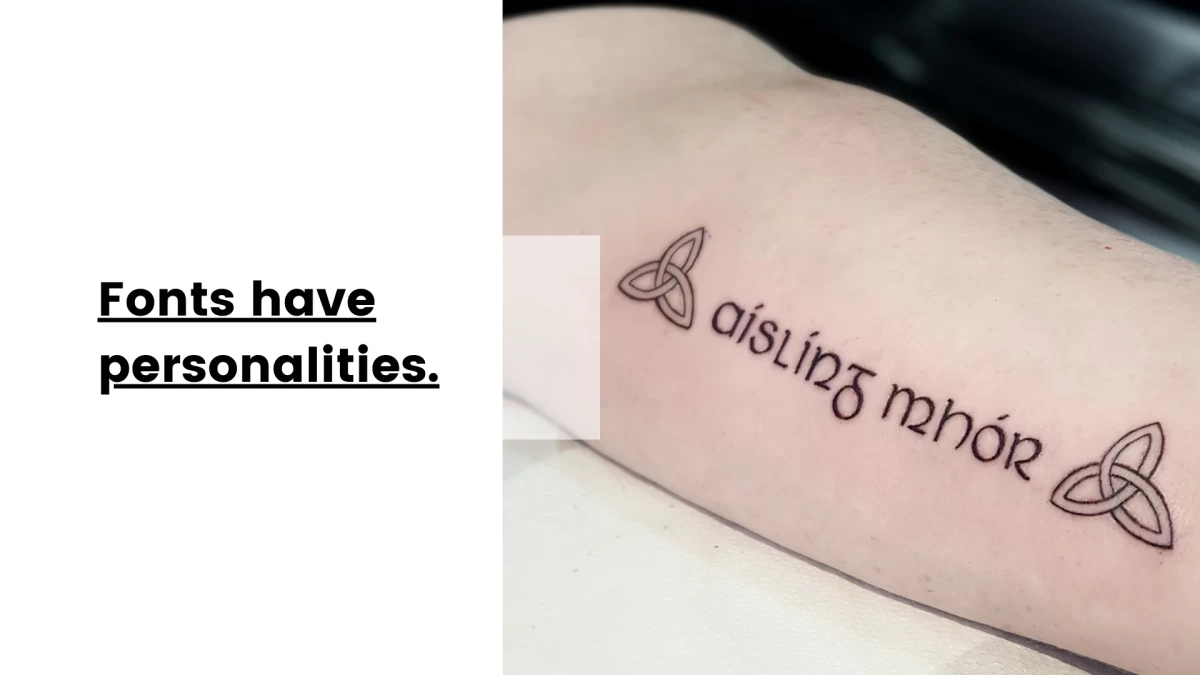 Fonts have personalities