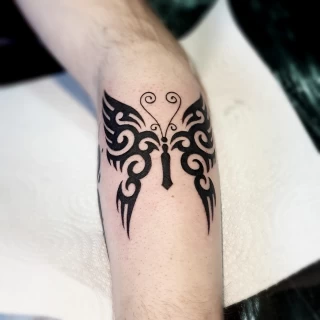 Butterfly -  - Tribal Neo Tribal and Maori Tattoo - Black Hat Tattoo Dublin - The Black Hat Tattoo