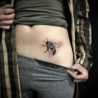 Bee tattoo  Insect Tattoo - Black Hat Tattoo Dublin - - The Black Hat Tattoo