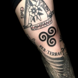 Triskel Tattoo bold - Irish & Celtic Tattoo - Black Hat Tattoo Dublin - The Black Hat Tattoo