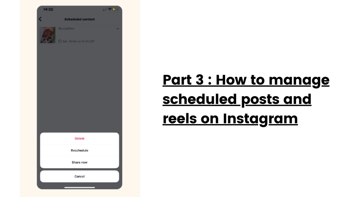 Part 3 _ How to manage scheduled posts and reels on Instagram