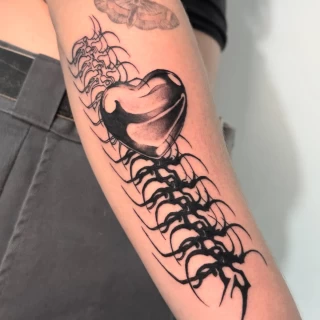 Galilea - guest artist - blackwork -  - cybercigilism black work - black and grey - Black Hat Dublin - 2025 - The Black Hat Tattoo