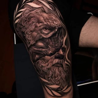 Matias Guest Artist Realism - The Black Hat Tattoo