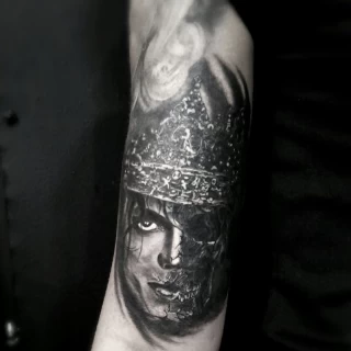 Michael Jackson skull - Skull Tattoo - Black Hat Tattoo Dublin - The Black Hat Tattoo