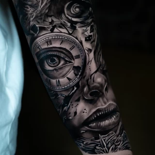 Dian guest realistic color tattoo - The Black Hat Tattoo