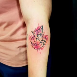 Fox Tattoo - Color Watercolor and Sketch Tattoos - Black Hat Tattoo Dublin - The Black Hat Tattoo