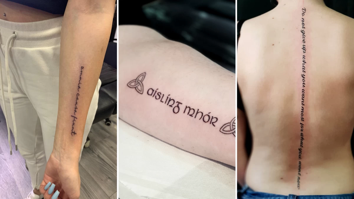 Quote & Script - Lettering Tattoo - Black Hat Tattoo Dublin 4