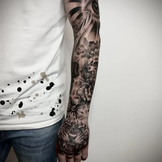 Sleeve - Tattoo for men - Black Hat Tattoo Dublin - The Black Hat Tattoo