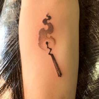 Match - Small Tattoo idea - Black Hat Tattoo Dublin - The Black Hat Tattoo