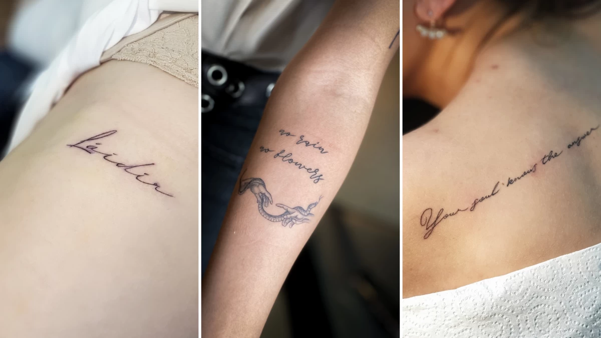 Quote & Script - Lettering Tattoo - Black Hat Tattoo Dublin 9