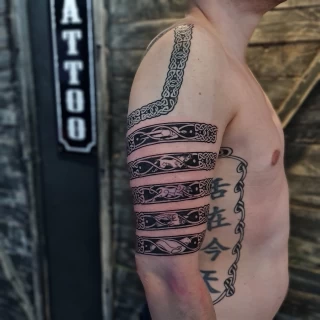 Tribal on arm -  - Tribal Neo Tribal and Maori Tattoo - Black Hat Tattoo Dublin - The Black Hat Tattoo