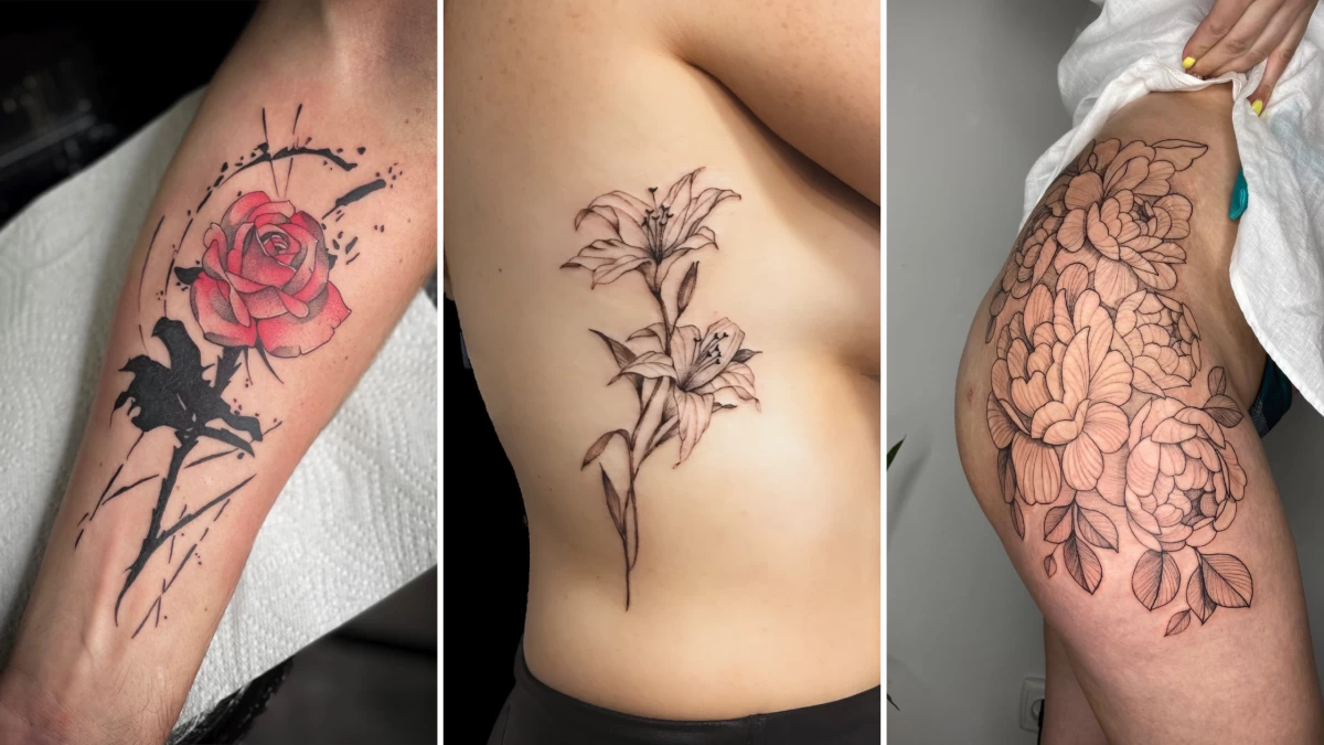 flower Tattoo - Black Hat Tattoo Dublin 1
