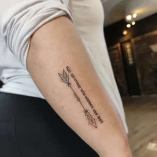 small script - Script Quote Tattoo - Black Hat Tattoo Dublin - The Black Hat Tattoo