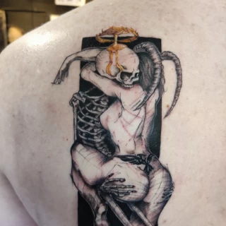 Devil Tattoo -  - Blackwork Darkwork - Black Hat Tattoo Dublin - The Black Hat Tattoo