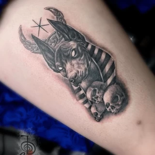 Anubis - Realism, Microrealism and Portrait Tattoo - Black Hat Tattoo Dublin - The Black Hat Tattoo