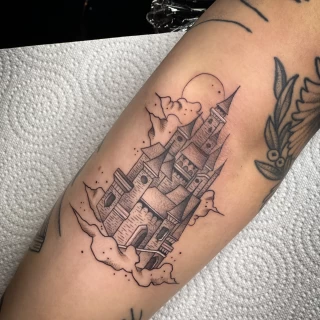 Disney tattoo - Minimalism Dotwork and Linework  - Black Hat Tattoo Dublin - The Black Hat Tattoo