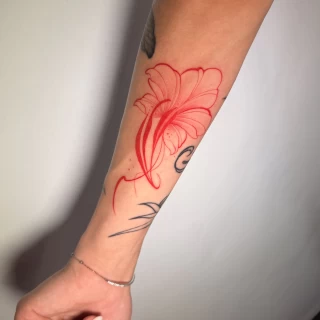 Red Flowers - The Black Hat Tattoo
