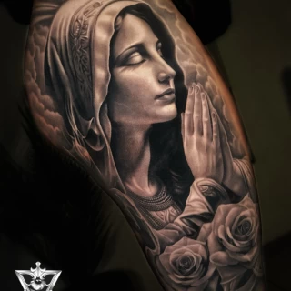 Stifler guest artist black and grey realistic tattoo - The Black Hat Tattoo