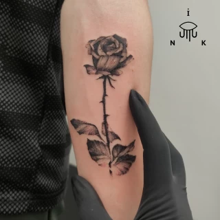 Rose -  - Flower Tattoo - Black Hat Tattoo Dublin - The Black Hat Tattoo