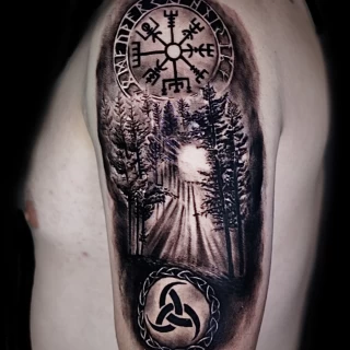 Rodrigo - guest artist - celtic tattoo - black and grey -realism - the black hat tattoo Dublin- 2025 - The Black Hat Tattoo