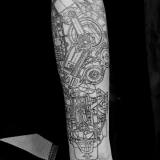 Biomechanical Tattoo on forearm - Tattoo Dublin - Black Hat- Black Hat Tattoo Dublin - The Black Hat Tattoo