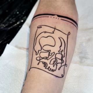 Line abstract skull tattoo - Skull Tattoo - Black Hat Tattoo Dublin - The Black Hat Tattoo