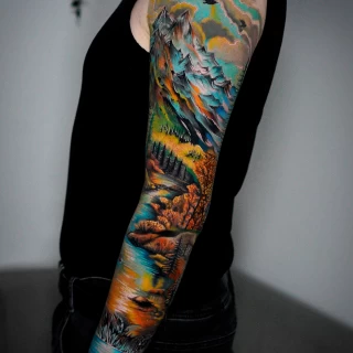 Dian guest realistic color tattoo - The Black Hat Tattoo
