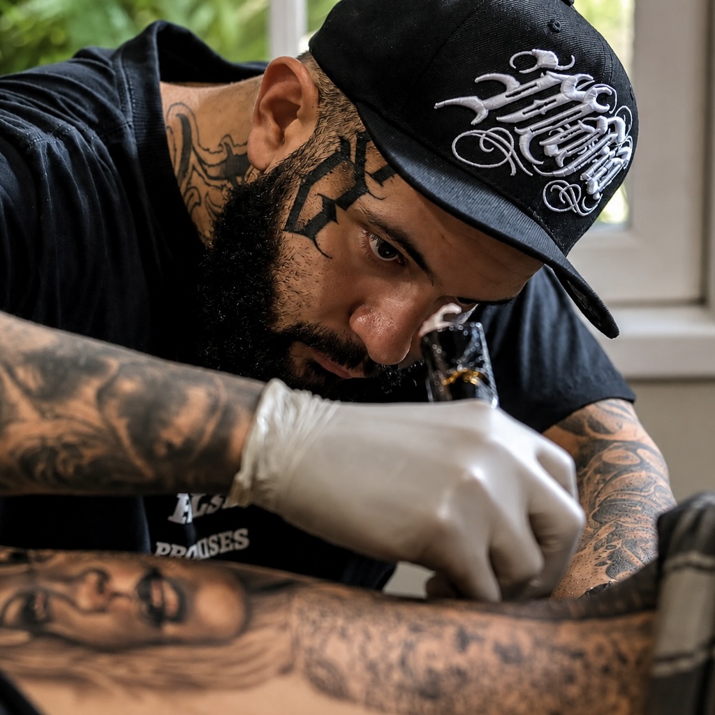 Stifler guest artist profile pic - The Black Hat Tattoo