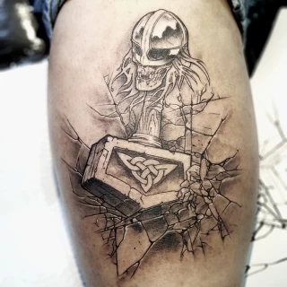 thor skull tattoo - Skull Tattoo - Black Hat Tattoo Dublin - The Black Hat Tattoo