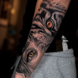 Dian guest realistic color tattoo - The Black Hat Tattoo