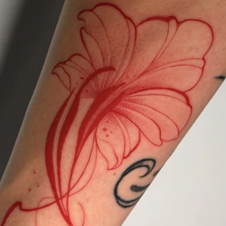 Red Flowers - The Black Hat Tattoo