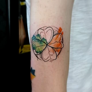 Shamercok Color Tattoo - Irish & Celtic Tattoo - Black Hat Tattoo Dublin - The Black Hat Tattoo